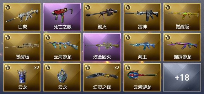 穿越火线（CF）1炫金武器 27V武器 6皮肤 可排位 枪王