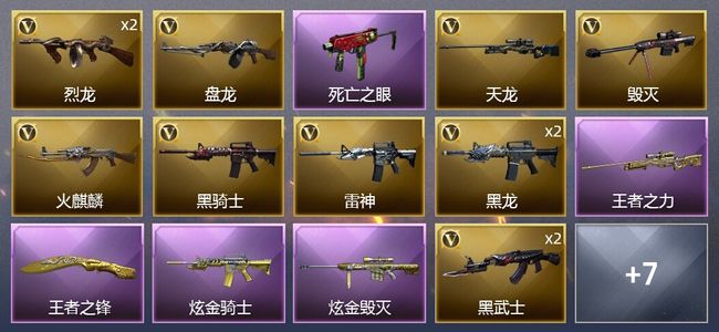 穿越火线（CF）2王者武器 2炫金武器 20V武器 2皮肤 可排位 专家