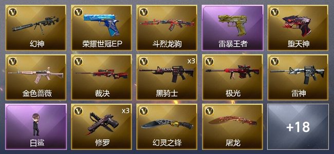 穿越火线（CF）3王者武器 35V武器 2V角色 11皮肤 可排位 枪王