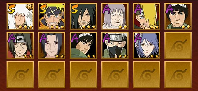 火影忍者V6 3S忍 8A忍 45忍 417S碎片 14通灵 200W战力 前500名 中忍