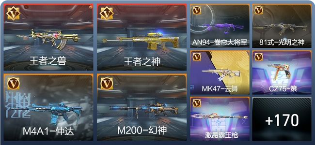 穿越火线：枪战王者V6 7王者 214英雄武器 4英雄角色 292万化 枪圣