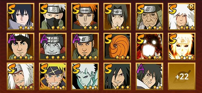 火影忍者V9 13S忍 26A忍 119忍 1724S碎片 17通灵 600W战力 前500名 上忍