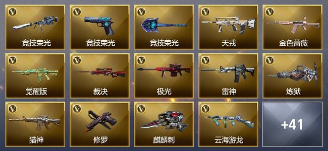 穿越火线（CF）1炫金武器 48V武器 2V角色 12皮肤 可排位 新锐
