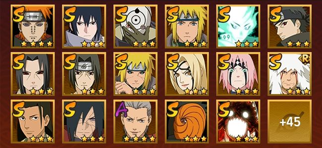 火影忍者V13 19S忍 43A忍 172忍 2486S碎片 19通灵 700W战力 前1000名 影级