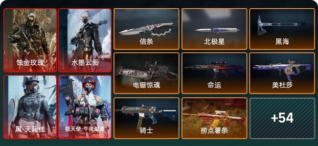 三角洲行动总资产463.6M 14干员外观 4近战 58传说枪械 烽火：铂金 战场：上等兵
