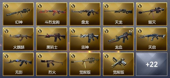 穿越火线（CF）2王者武器 3炫金武器 28V武器 3V角色 14皮肤 可排位 枪王