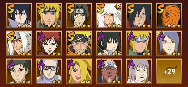 火影忍者V10 8S忍 38A忍 133忍 1183S碎片 15通灵 500W战力 中忍