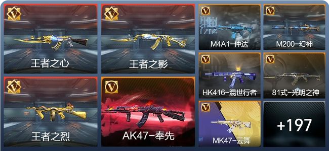 穿越火线：枪战王者V7 14王者 241英雄武器 27英雄角色 283万化 枪圣SS