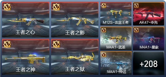 穿越火线：枪战王者V8 20王者 238英雄武器 5英雄角色 492万化 枪皇S