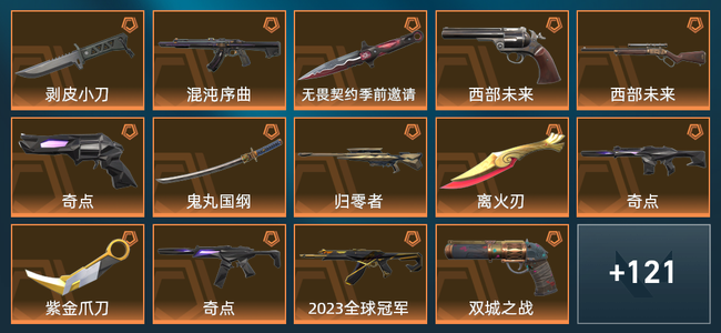 无畏契约36橙皮 10紫皮 135皮肤 81245皮肤总价值 1600已用源晶 超凡