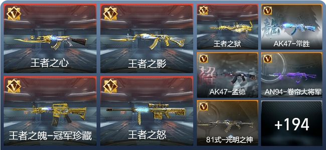 穿越火线：枪战王者V9 18王者 203英雄武器 12英雄角色 396万化 大师SS