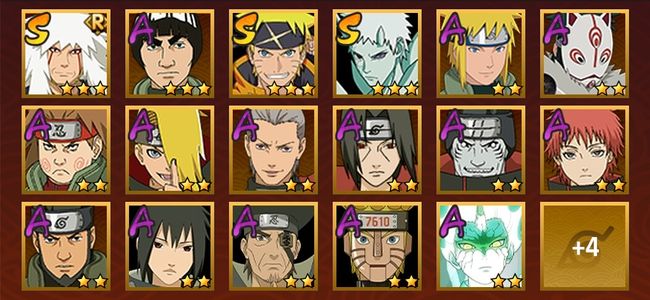 火影忍者V3 3S忍 18A忍 69忍 558S碎片 14通灵 400W战力 前50名 见习