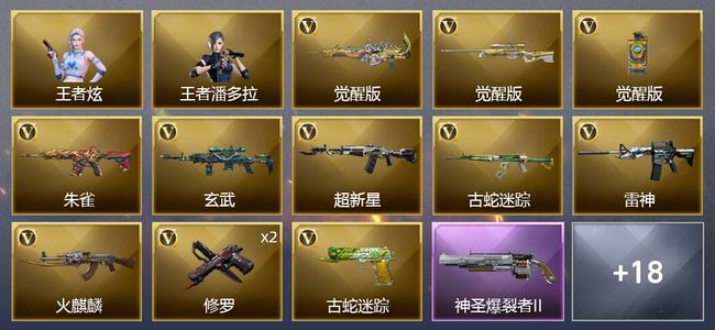 穿越火线（CF）20V武器 9皮肤 可排位 大师