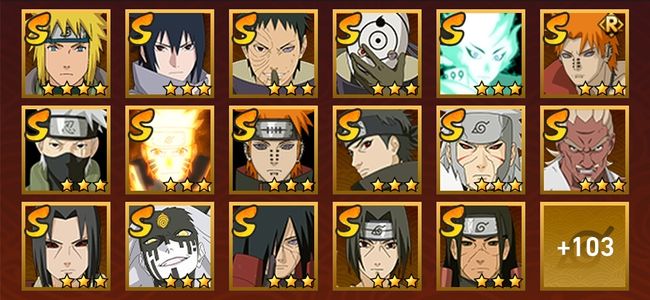 火影忍者V13 40S忍 80A忍 323忍 4742S碎片 24通灵 1000W战力 前500名 中忍