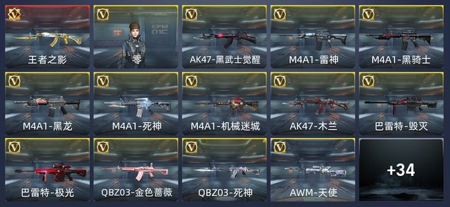 穿越火线：枪战王者1炫闪 1王者 47英雄武器 1英雄角色 68万化 专家S