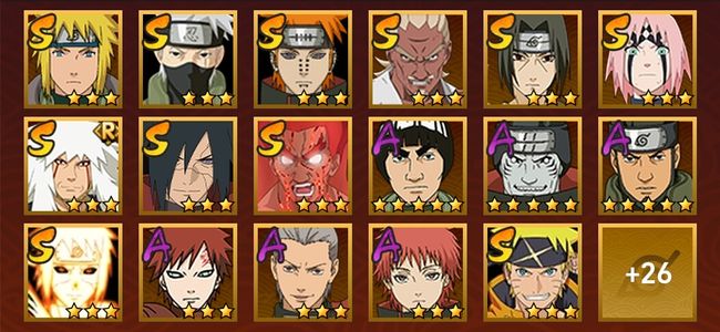 火影忍者V7 11S忍 32A忍 159忍 1372S碎片 18通灵 800W战力 前500名 中忍