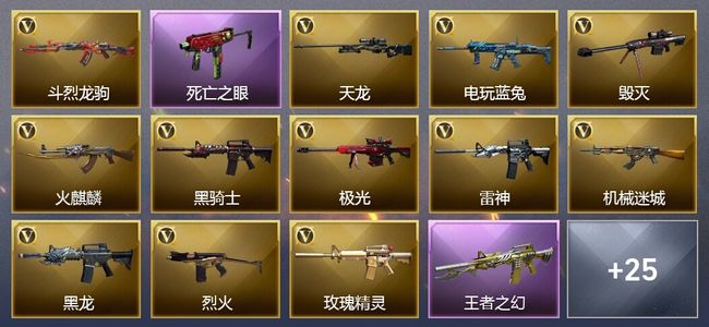 穿越火线（CF）2王者武器 29V武器 2V角色 16皮肤 可排位 传奇