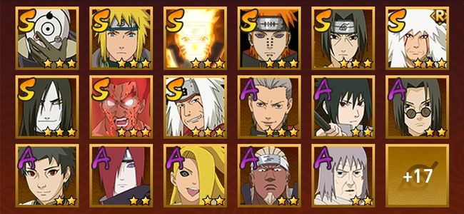 火影忍者V8 9S忍 25A忍 120忍 1034S碎片 15通灵 200W战力 中忍