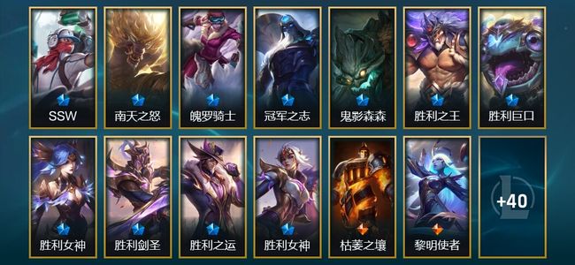 英雄联盟（LOL）5臻彩 11限定 7传说 53皮肤 52炫彩 111英雄