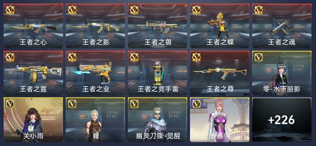 穿越火线：枪战王者9王者 233英雄武器 7英雄角色 301万化 专家S