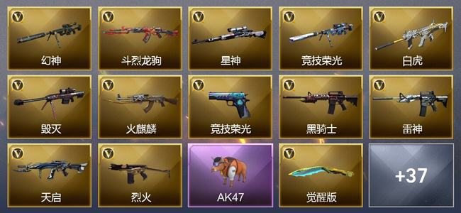 穿越火线（CF）2王者武器 54V武器 3V角色 15皮肤 可排位 传奇