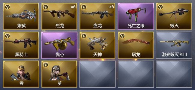 穿越火线（CF）1王者武器 17V武器 1V角色 1皮肤 可排位 新锐