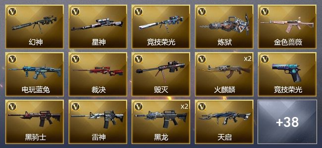 穿越火线（CF）63V武器 2V角色 16皮肤 可排位 传奇