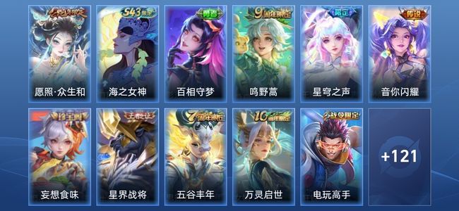 王者荣耀4传说 28史诗 133皮肤 永恒钻石V