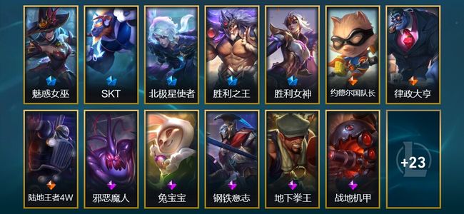 英雄联盟（LOL）2臻彩 5限定 3传说 36皮肤 8炫彩 142英雄 黄金