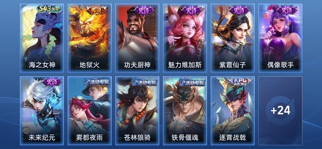 王者荣耀1传说 6史诗 35皮肤 尊贵铂金IV