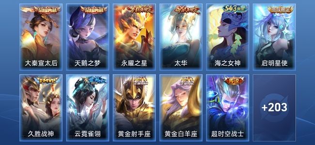 王者荣耀V8 2典藏 11传说 47史诗 215皮肤 最强王者