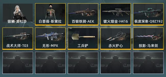 暗区突围库存价值604.0K 3近战武器 1橙套装 1金套装 5金枪皮 信誉5级 暗区传说