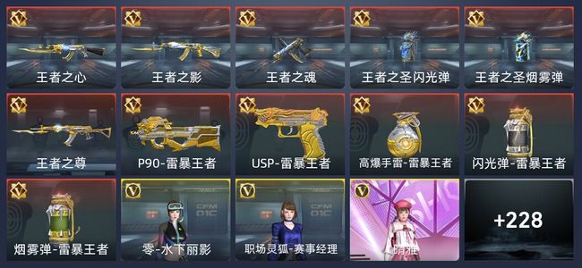 穿越火线：枪战王者11王者 232英雄武器 10英雄角色 361万化 枪王