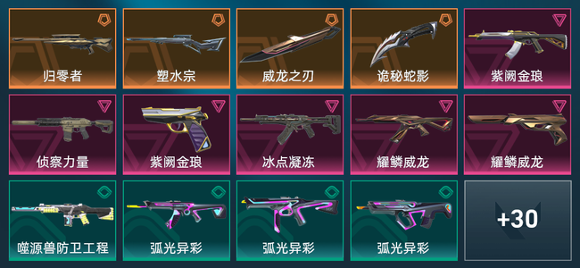 无畏契约4橙皮 6紫皮 44皮肤 14255皮肤总价值 495已用源晶
