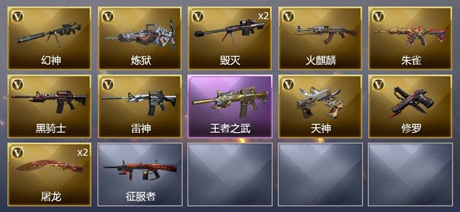 穿越火线（CF）1王者武器 12V武器 3皮肤 可排位 专家