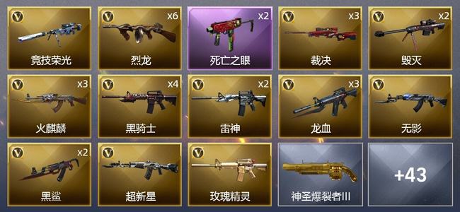 穿越火线（CF）2王者武器 3炫金武器 79V武器 5V角色 14皮肤 可排位 新锐