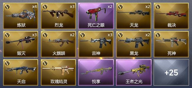 穿越火线（CF）3王者武器 59V武器 1V角色 10皮肤 可排位 枪王