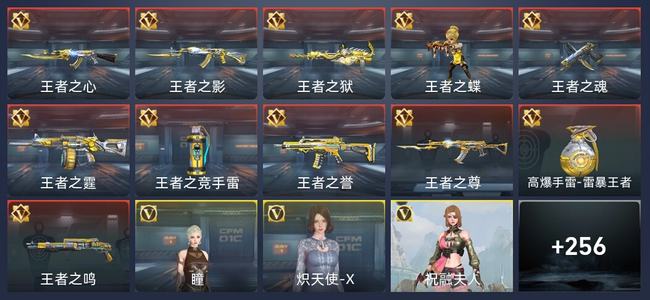 穿越火线：枪战王者11王者 262英雄武器 8英雄角色 346万化 专家S
