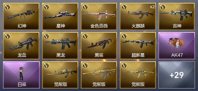 穿越火线（CF）2王者武器 35V武器 2V角色 8皮肤 可排位