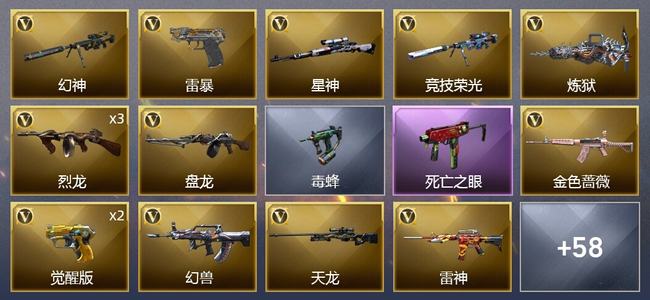 穿越火线（CF）5王者武器 110V武器 4V角色 28皮肤 可排位