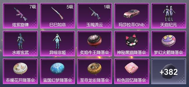 和平精英【苹果版】1载具 3升级枪 3粉装 220枪皮 189套装 6,6337热力 13印记 超级王牌
