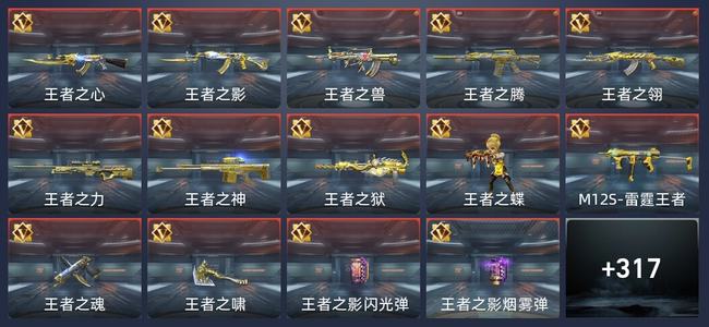 穿越火线：枪战王者V8 34王者 320英雄武器 11英雄角色 352万化 枪圣S