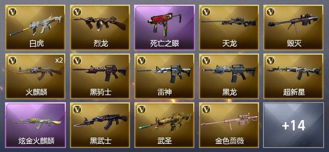 穿越火线（CF）1炫金武器 29V武器 3皮肤 可排位 宗师