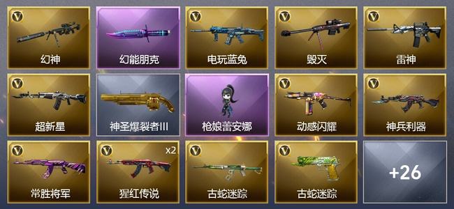 穿越火线（CF）19V武器 7皮肤 可排位 宗师