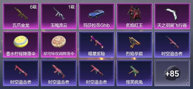 和平精英【苹果版】1载具 2升级枪 1粉装 1尾迹 40套装 1,9350热力 2印记 黄金