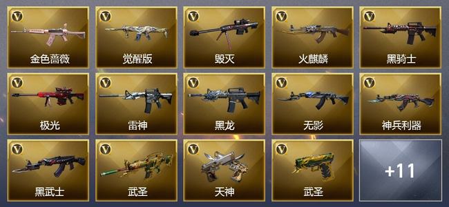穿越火线（CF）27V武器 2V角色 13皮肤 可排位 新锐