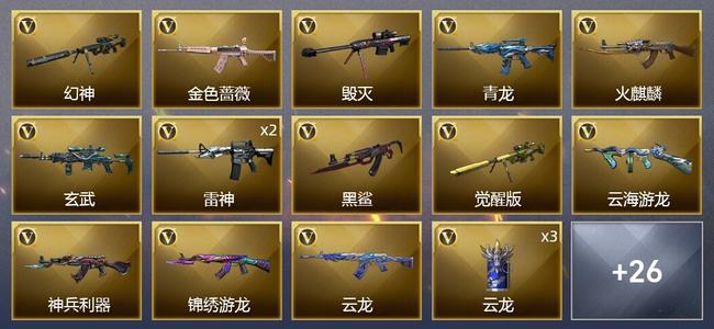 穿越火线（CF）33V武器 2V角色 5皮肤 可排位 宗师