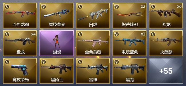 穿越火线（CF）1传说武器 48V武器 8V角色 10皮肤 可排位