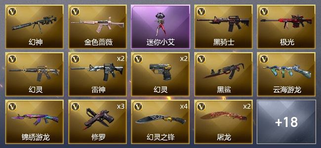 穿越火线（CF）45V武器 1V角色 5皮肤 可排位 传奇