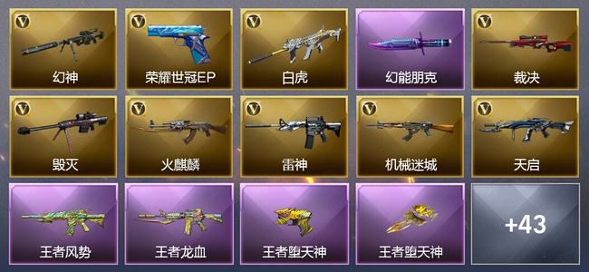穿越火线（CF）9王者武器 42V武器 12皮肤 可排位 枪王
